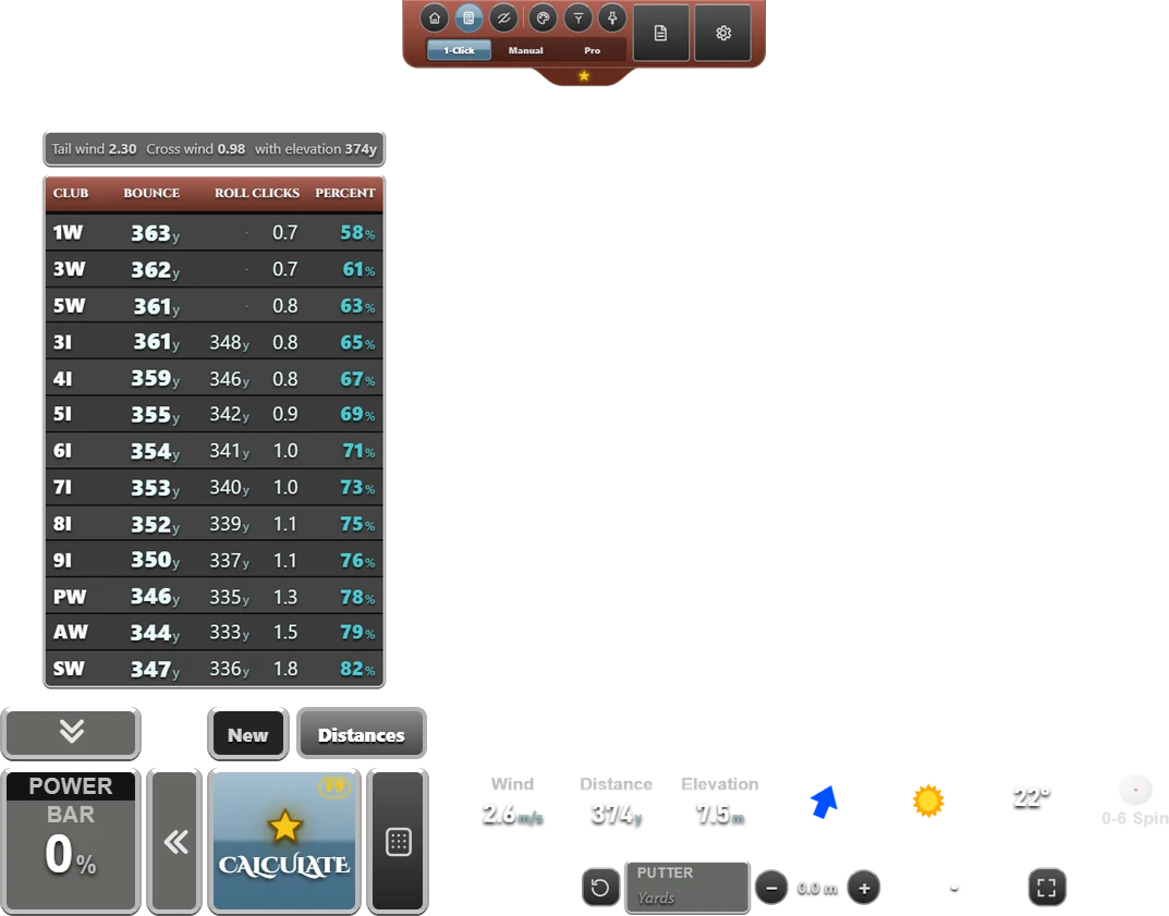 Calculator in the game's color themes: Red