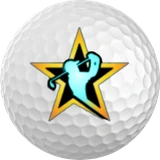 Golf ball with the GOLF★STARS star